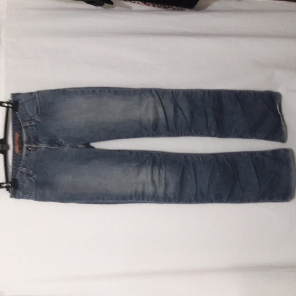 FRX & Bergdorf Goodman Women Jeans Size 29  Distress Ruching Medium Wash